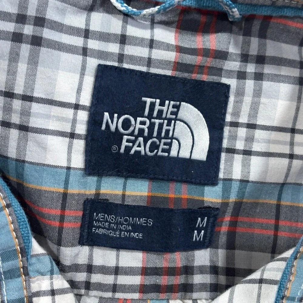 The North Face Shirt Mens Medium Plaid Button Down Collar Short Sleeve‎